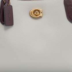 Pre Owned Coach Grey Leather Willow Tote