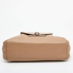 Pre Owned Coach Beige Python Embossed Leather Charlie Hobo