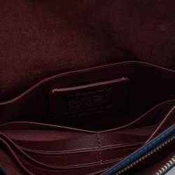 Pre Owned حقيبة كلتش هوتون جلد مغزول متعدد الألوان 