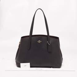 Pre Owned Coach Black Leather Charlie Carryall 40 Satchel