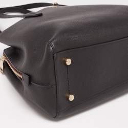 Pre Owned Coach Black Leather Charlie Carryall 40 Satchel