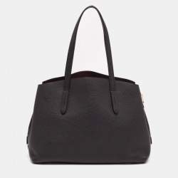 Pre Owned Coach Black Leather Charlie Carryall 40 Satchel