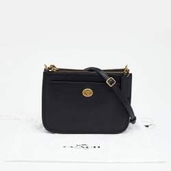 Pre Owned Coach Black Leather Shoulder Bag