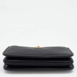Pre Owned Coach Black Leather Shoulder Bag