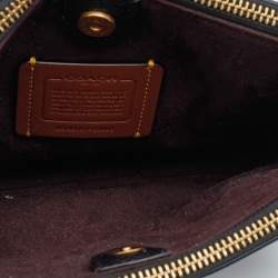 Pre Owned Coach Black Leather Shoulder Bag