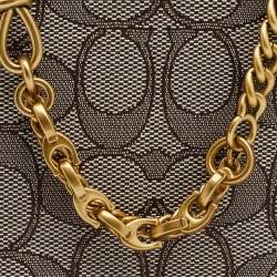 Pre Owned حقيبة كاميرا كوتش ألي جلد وكانفاس بيج بشعار ماركة