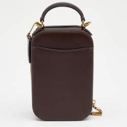 Pre Owned حقيبة كاميرا كوتش ألي جلد وكانفاس بيج بشعار ماركة