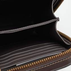 Pre Owned حقيبة كاميرا كوتش ألي جلد وكانفاس بيج بشعار ماركة