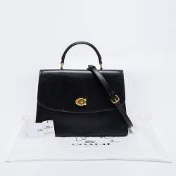 مملوكة مسبقًا Coach Black Leather Parker Top Handle Bag