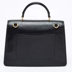 مملوكة مسبقًا Coach Black Leather Parker Top Handle Bag