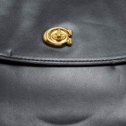 مملوكة مسبقًا Coach Black Leather Parker Top Handle Bag