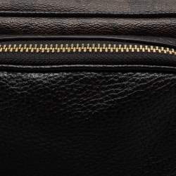 Coach Black/Brown Signature Coated Canvas and Leather Belt Bag