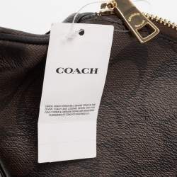 Coach Black/Brown Signature Coated Canvas and Leather Belt Bag