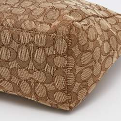 Pre Owned Coach Beige Signature Canvas Convertible Celeste Hobo