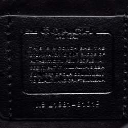 Pre Owned Coach Black/Brown Signature Coated Canvas And Leather Klare Crossbody Bag