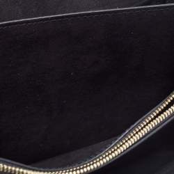 Pre Owned Coach Black/Brown Signature Coated Canvas And Leather Klare Crossbody Bag