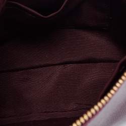 مملوكة مسبقًا Coach Plum Leather Large Floral Applique Pochette