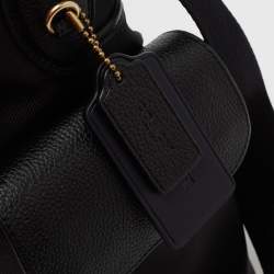 Coach Black Canvas And Leather Messenger Bag