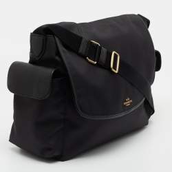 Coach Black Canvas And Leather Messenger Bag
