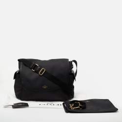 Coach Black Canvas And Leather Messenger Bag