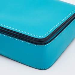 Pre Owned Coach Turquoise Leather Legacy Penny Crossbody Bag