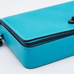 Pre Owned Coach Turquoise Leather Legacy Penny Crossbody Bag
