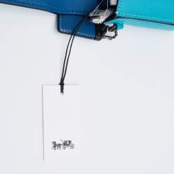 Pre Owned Coach Turquoise Leather Legacy Penny Crossbody Bag