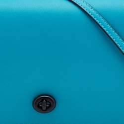 Pre Owned Coach Turquoise Leather Legacy Penny Crossbody Bag