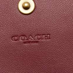 Coach Beige/Tan Signature Coated Canvas and Leather Continental Wallet
