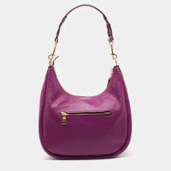 Pre Owned Coach Magenta Leather Jules Hobo