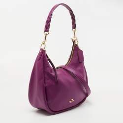 Pre Owned Coach Magenta Leather Jules Hobo