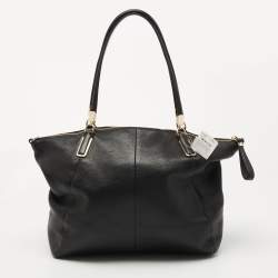 Pre Owned Coach Black Leather Kelsey Satchel