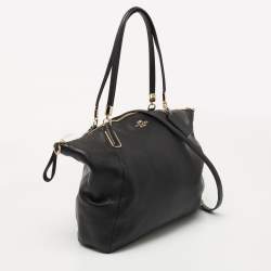 Pre Owned Coach Black Leather Kelsey Satchel