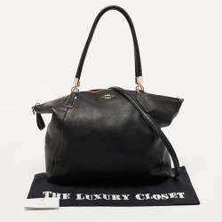 Pre Owned Coach Black Leather Kelsey Satchel