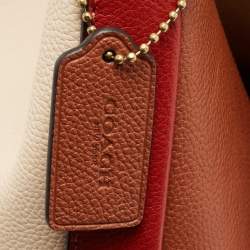 Pre Owned Coach Tri Color Leather Hadley Hobo