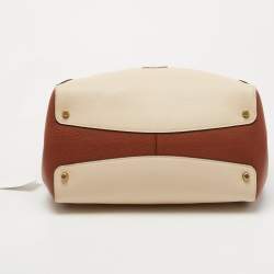 Pre Owned Coach Tri Color Leather Hadley Hobo