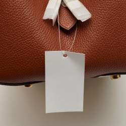 Pre Owned Coach Tri Color Leather Hadley Hobo
