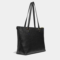 Coach Black Leather Gallery Tote Bag