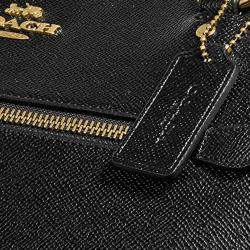 Coach Black Leather Gallery Tote Bag