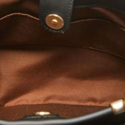 Coach Black/Brown Signature Coated Canvas and Leather Lane Top Handle Bag