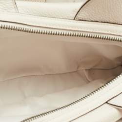 Pre Owned Coach Off White Leather Bandana Rivets Edie 31 Shoulder Bag  