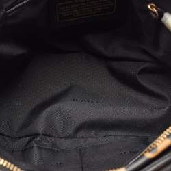 Pre Owned Coach Brown/Black Leopard Print Leather Prince Street Satchel