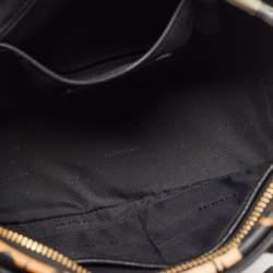 Pre Owned Coach Brown/Black Leopard Print Leather Prince Street Satchel