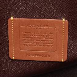 Pre Owned Coach Navy Blue Leather Willow Tote