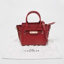 Pre Owned Coach Red Leather Swagger 20 Tote
