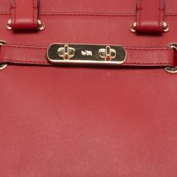 Pre Owned Coach Red Leather Swagger 20 Tote