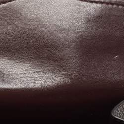 Pre Owned Coach Burgundy Leather Tabby Compact Wallet 