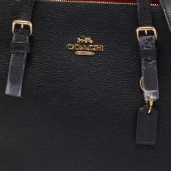 مملوكة مسبقًا Coach Black Leather Mollie 25 Tote