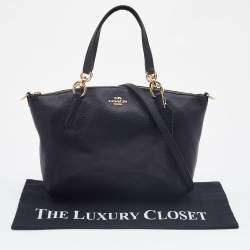 Pre Owned Coach Black Leather Small Kelsey Satchel