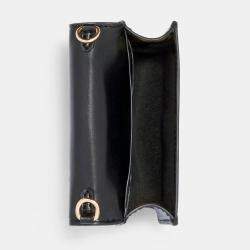 Coach Brown/Black Signature Canvas Mini Wallet On A Chain